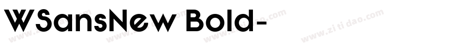 WSansNew Bold字体转换